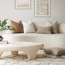 新款热卖雪尼尔颗粒纱抱枕套纯色简约高级沙发装饰靠枕套外贸批发