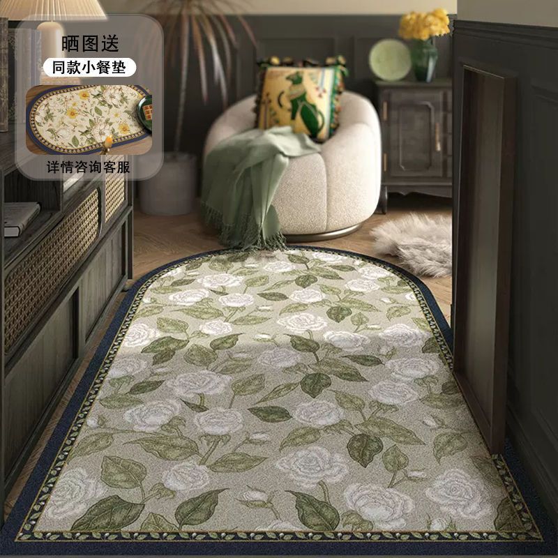 Light Luxury American Style Silk Ring Floor Mat Household Entrance Entrance Door Mat Soil Scraping Mat Water Absorbent Anti-Slip Mat