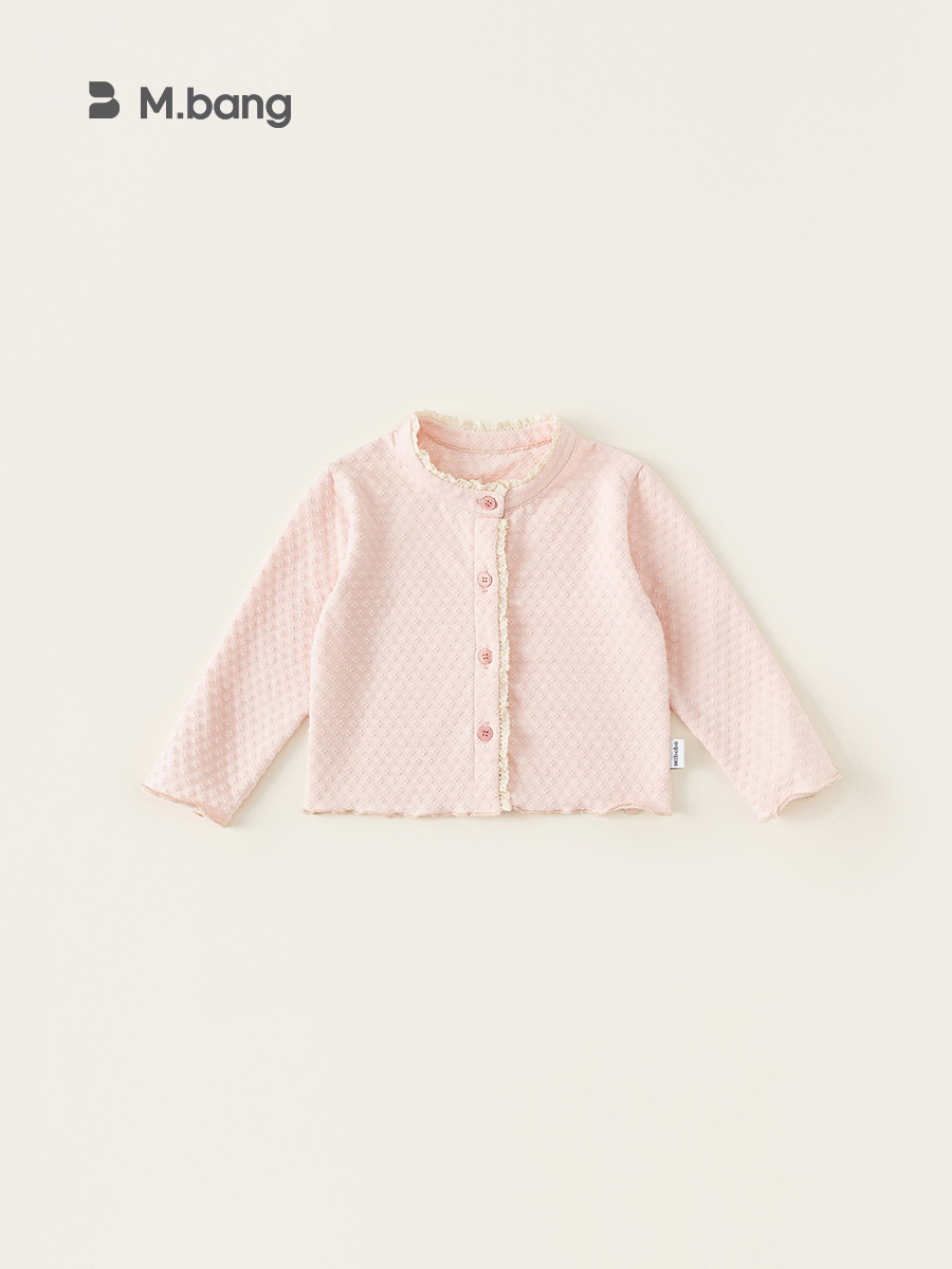 Yoobao ropa infantil niñas cardigans sueltos chaqueta primavera nuevo bebé simple encaje niño chaqueta de manga larga