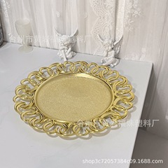 New European and American plate ins retro fruit plate gift wedding decoration tray living room fruit plate home gold and silver