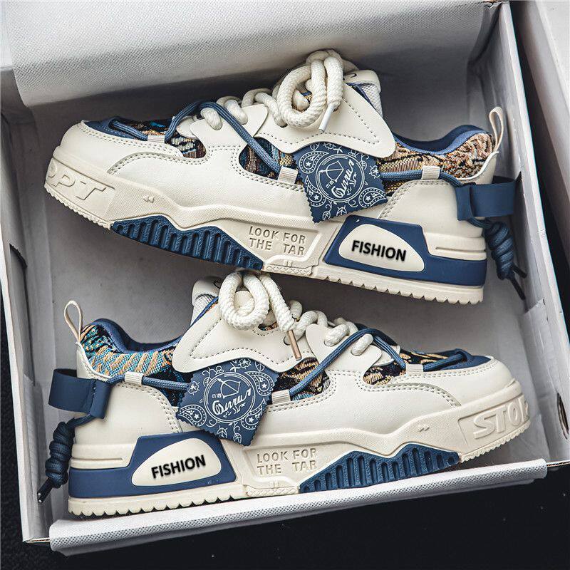 Giày sneaker nam cổ thấp đế dày tăng chiều cao, thiết kế phối màu cá tính, dây buộc phía trước — Kashi ST178, ST178 Milan, ST178 m xanh lục