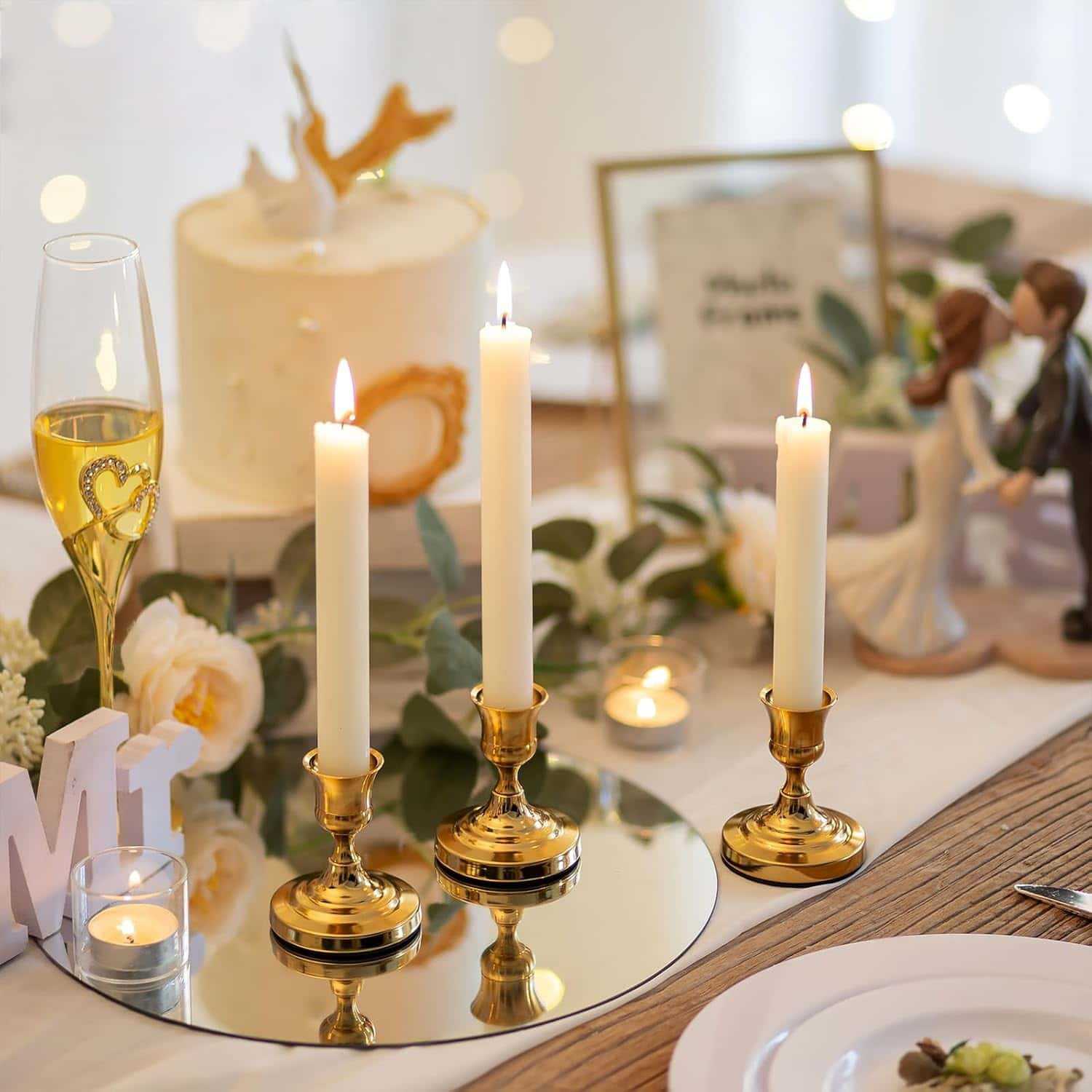 Adornos de candelabros de metal nórdico, lujo ligero, accesorios de cena románticos a la luz de las velas, mesa de comedor, exquisita base de vela en forma de copa de vino