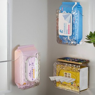 Wall-mounted Face Wash Storage Box Punch-free Paper Box Toilet Tissue Box Disposable Face Wash Storage Rack