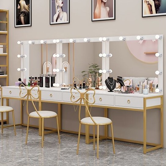 Makeup Bridal Shop Dressing Table Professional Makeup Artist Beauty Salon Special Makeup Table Internet Celebrity Studio Dressing Table with Light