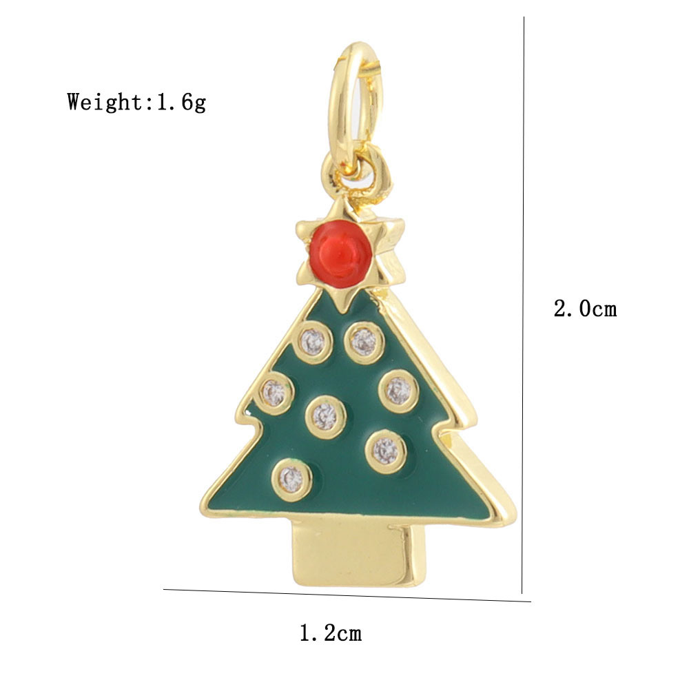 3g Weight Pendant Jewelry Making Type 15 * 22mm Jewelry Making Size Zircon Inlay Material DIY Jewelry Accessories Classification 1 Piece Quantity Copper Material Christmas Festival Christmas Tree, Bell, Snowflake Pattern Inlay Design IG Style Style 1 Piece 15 * 22mm Copper Zircon Christmas Tree Bell Snowflake Pendant 4