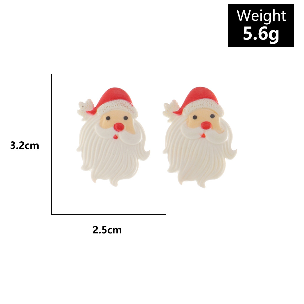 Cartoon Weihnachten Schneemann Glocke Harz Ohrringe Großhandel Schmuck Nihaojewelry display picture 21