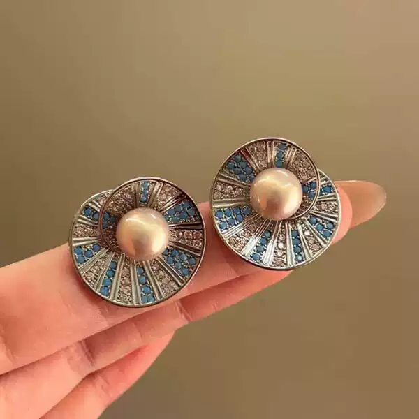 Retro Conch-Shaped Shijia Pearl Earrings, Accessible Luxury, High-End, Elegant and Unique Earrings 2025 New Hot Style