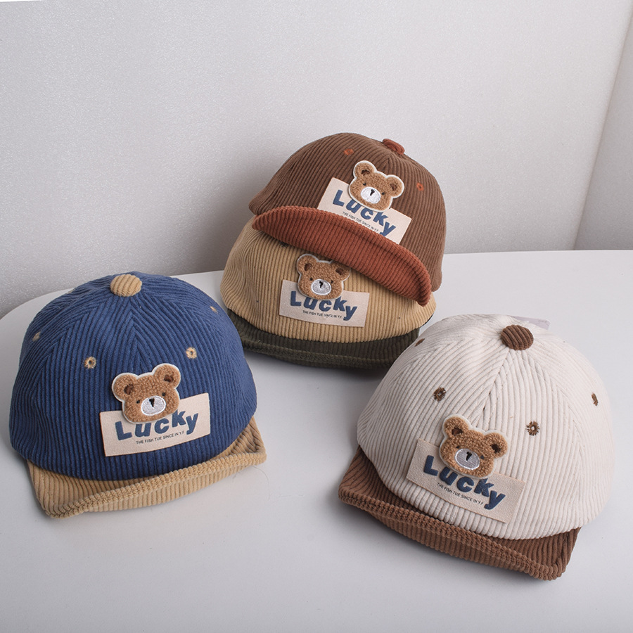 Bebé gorra de pato lindo oso lindo primavera y otoño bebés bebés