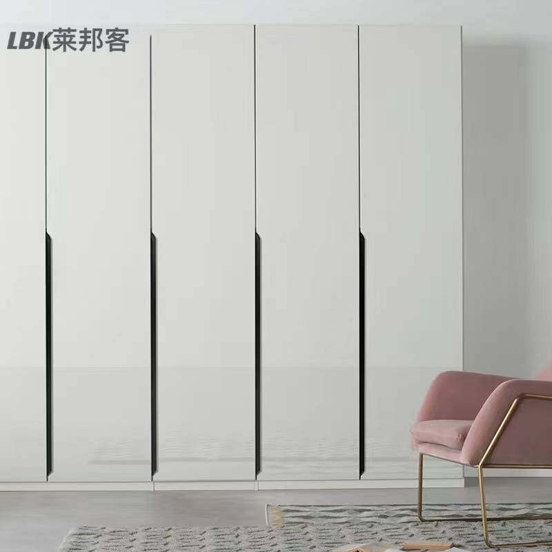 Invisible handle cabinet door, minimalist luxurious wardrobe door, cabinet door, drawer, minimalist side-mounted door with white invisible handle
