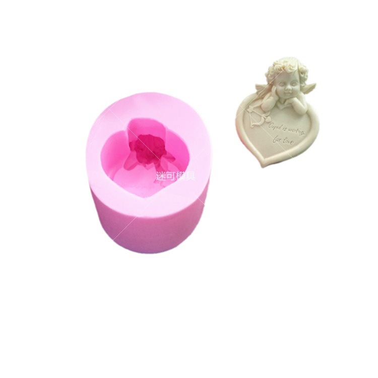 Directo de fábrica Cupido Ángel fondant molde de silicona pastel de chocolate molde de jabón de silicona molde de jabón