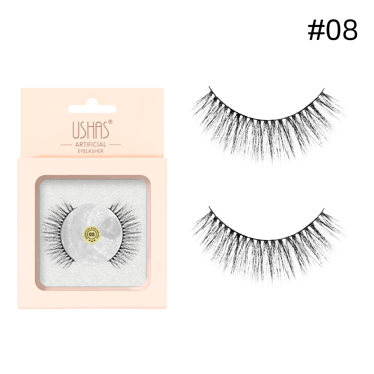 USHAS venta al por mayor pestañas falsas pestañas gruesas delgadas ojos largos pestañas CT210