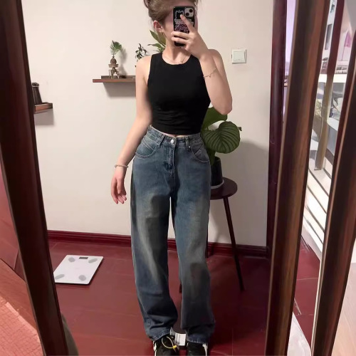  Summer American Style Spicy Girl Black Backless Strap Bralette for Women Summer Outerwear with Built-in Bra Pads Short Utility Strap