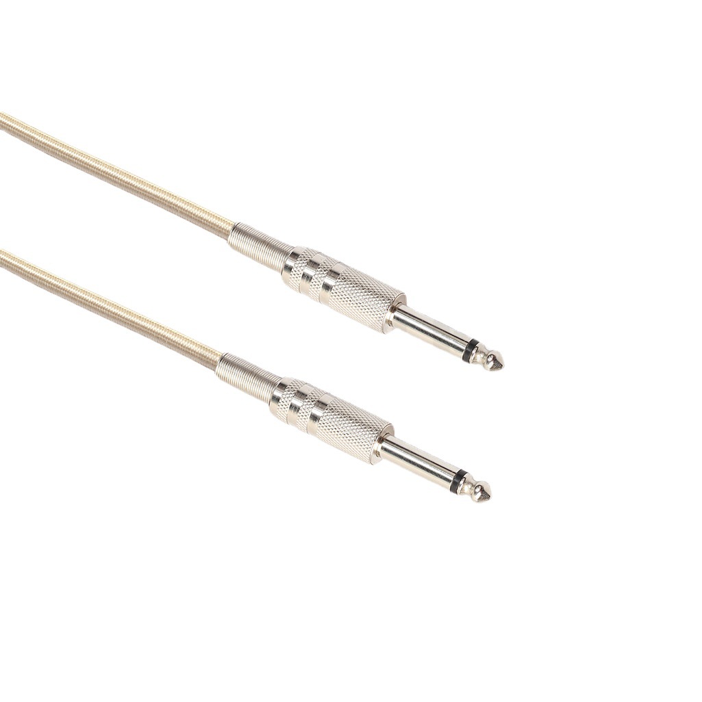 现货锌合金头6.35mm公对公单声道电吉他调音台吉他效果器连接线