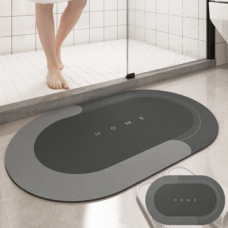 Alfombra de piso de baño Baño suave barro de diatomeas absorbente alfombra de piso de secado rápido puerta del inodoro alfombra antideslizante hogar Baño