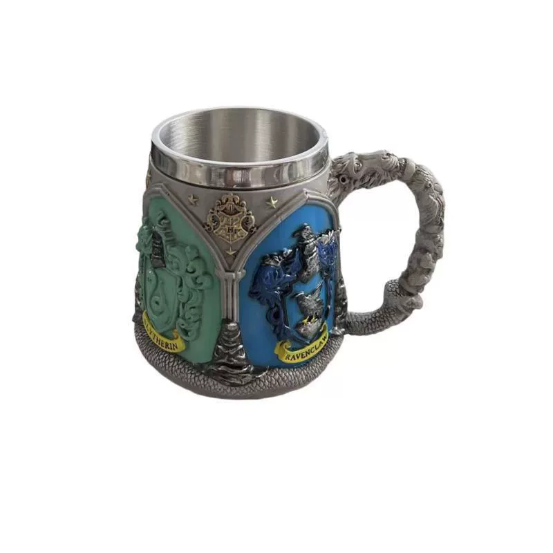 Mug (Harry Potter) stainless steel inner, college crest design, personalized collectible cup