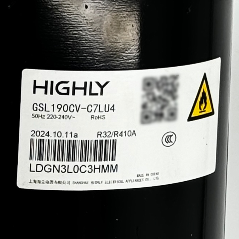Hai Li ejecuta el agente de compresión de refrigeración GSL190CV-C7LU4 minorista R410A refrigerante de alta eficiencia