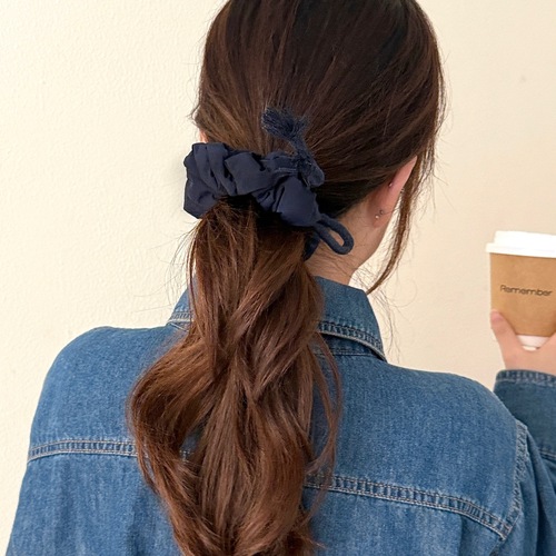 3D Fabric Pom-pom Cotton Velcro Hair Tie for Girls, Korean Style Versatile Knot Hair Accessory