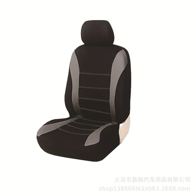 Universal seat cover – line design 5-seat all-car seat cover - gray-front-single-seat-2-piece-set-general