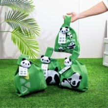 新款可爱熊猫端午节针织单肩手提包百搭公司伴手礼端午粽子礼品袋