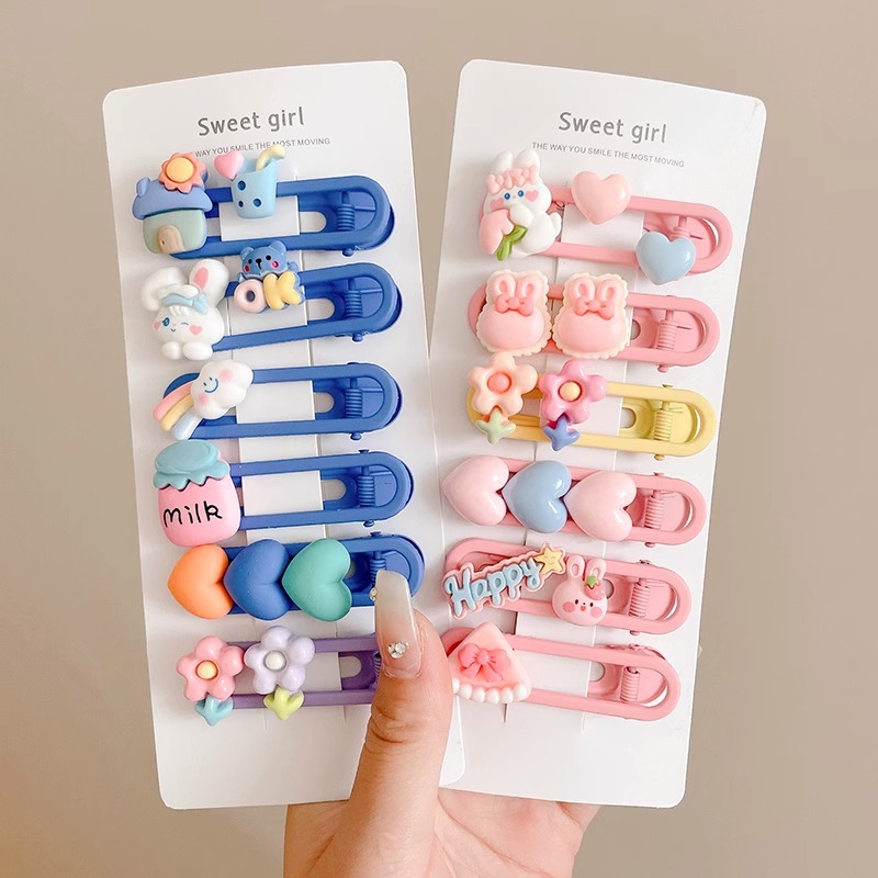 2025 nuevo clip de cabello para niños lindos clip de boca de pato frente clip de frangeo lateral clip de cabello rotos clip de cabello para niñas toque