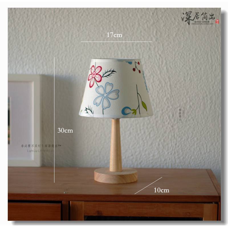 Lámpara de escritorio de madera sólida decoración de dormitorio moderna Led cabecera lámpara de tela estudio luz de noche regalo de cumpleaños creativo