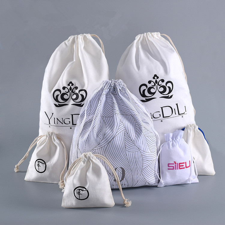 厂家现货批发五谷杂粮收纳棉布袋衣服 毛巾 袜子收纳抽绳束口布袋