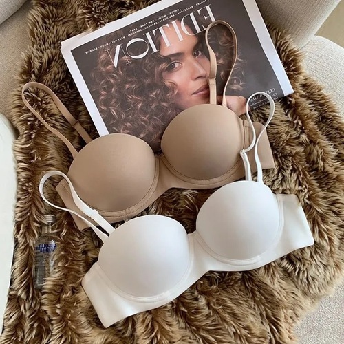 Foreign trade half-cup underwired large-breasted women's underwear women's glossy seamless adjustable sexy bra