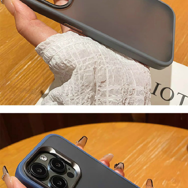 Ốp lưng từ tính nhám cho iPhone 15 Pro Max, thiết kế công sở đơn giản, bảo vệ toàn diện — [Màu đen★Khung hợp kim nhôm từ tính mờ], Màu xám★Khung hợp kim nhôm từ tính mờ], 【Màu tím sẫm★Khung hợp kim nhôm từ tính mờ], 【Màu Xanh hoàng gia★Khung hợp kim nhôm từ tính mờ] chi tiết 16