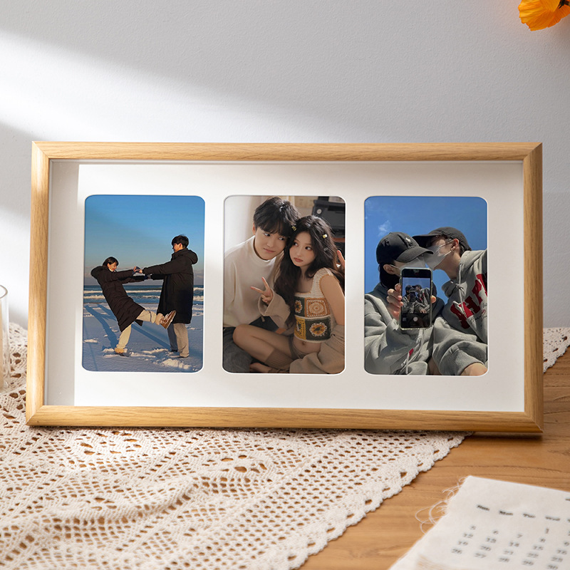 クリエイティブな組み合わせフォトフレームテーブル 234 リンク中空カップル 6inch フォトフレームカスタム木製フォトフレーム 3 または 4 リンクフォトアルバムフレーム|undefined