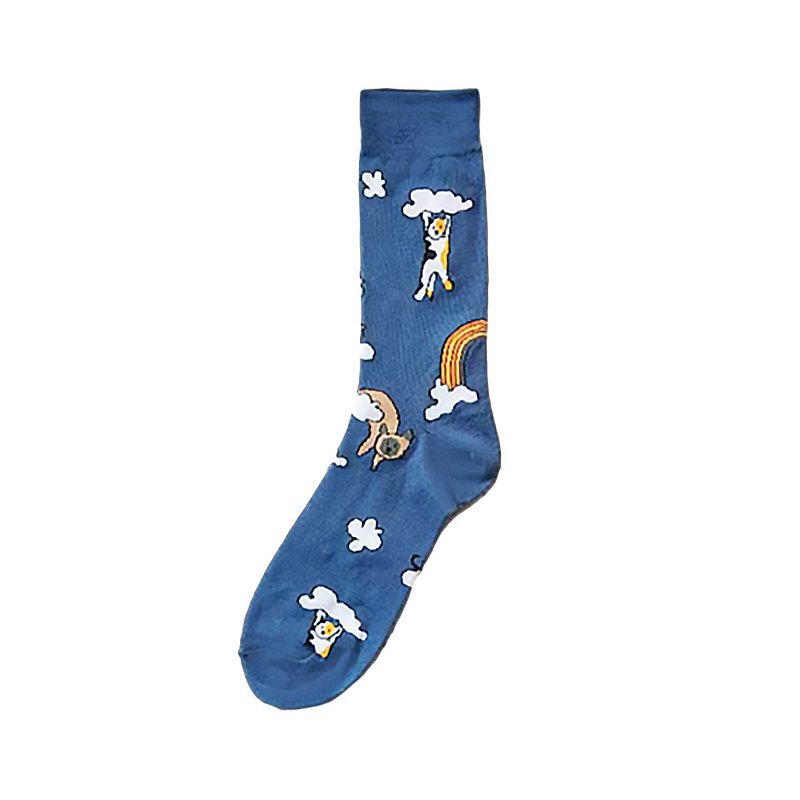 50g Weight Socks Classification Socks Lingerie Type Cotton Fabric Type A Pair Quantity Holiday, Daily Occasion Non-Slip Function Color Block, Landscape Pattern All Seasons Season Women's Gender Printing Design Simple Style, Classic Style Style Women's Simple Style Classic Style Color Block Landscape Cotton Printing Crew Socks A Pair 9