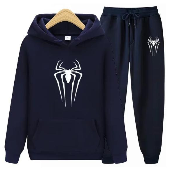 Anime Print Men's Autumn and Winter Warm Sports Suit Casual Running Comfortable Set Hooded Sweatshirt and Sweatpants Anime Print Men's Autumn and Winter Warm Sports Suit Casual Running Comfortable Set Hooded Sweatshirt and Sweatpants