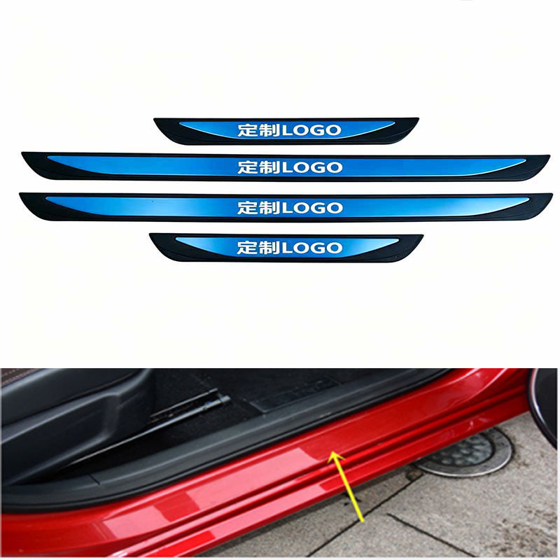 Suitable for universal modification of welcome pedals for Hyundai, Nissan, Honda, and Toyota; plastic door sill strips and anti-scratch door pedals
