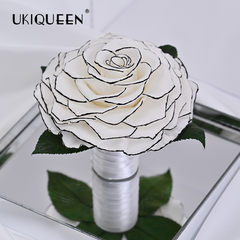 Naxi Reina eterna flor gigante espejo Rosa material acrílico confesión regalo decoración del hogar Día del Maestro