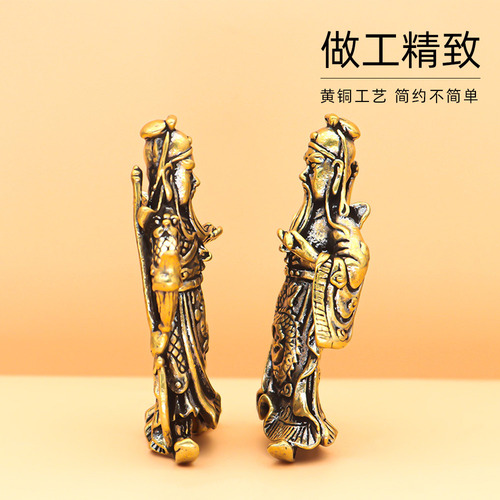 Original God weapon trinkets Loyalty God Wu Guan Yu bronze statue God of Wealth ornaments crafts bronzeware Guan Erye antiques