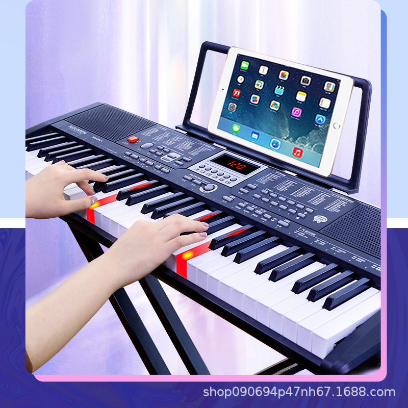 Teclado electrónico Beiduo Chen para adultos, niños, profesores de jardín de infantes, principiantes, piano de 61 teclas de nivel básico, teclado de enseñanza profesional multifuncional.