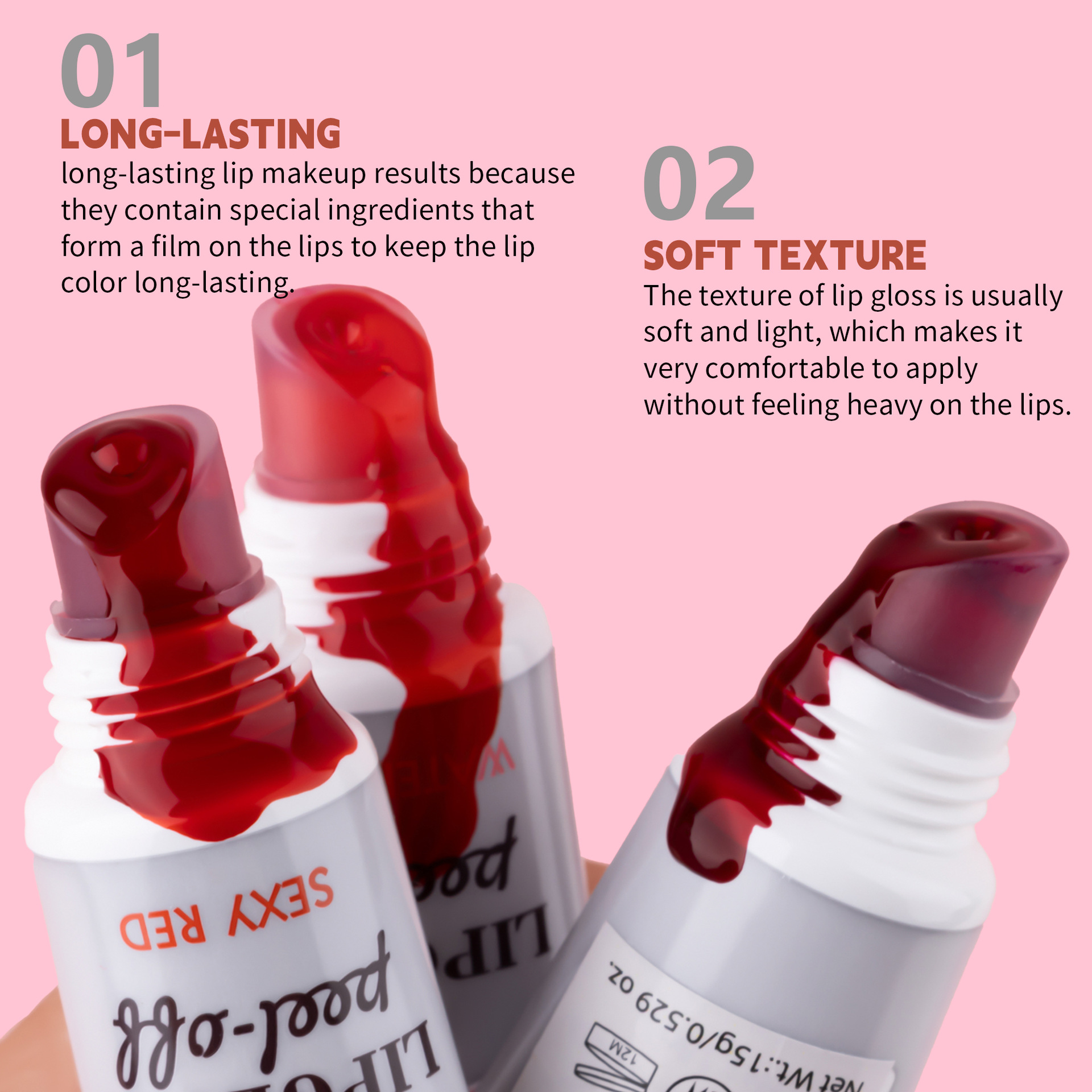 SHCOETY peel-off lipstick, Moisturizing lip mask, lip gloss, stretch, waterproof, non-fading, non-stick, Sexy lip gloss, cross-border undefined
