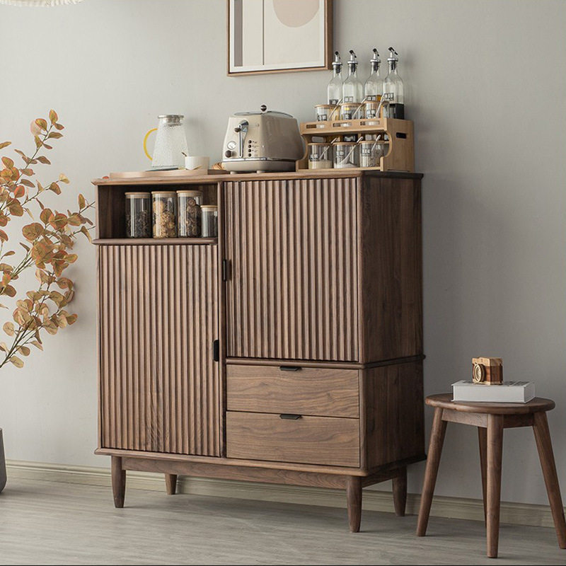 North American black walnut side cabinet Cherry Oak Japanese restaurant side cabinet tea cabinet large capacity locker