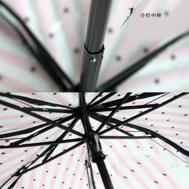 伞透明伞折叠伞全自动伞阿波罗黑色印花系列透明伞铁其它塑龚小