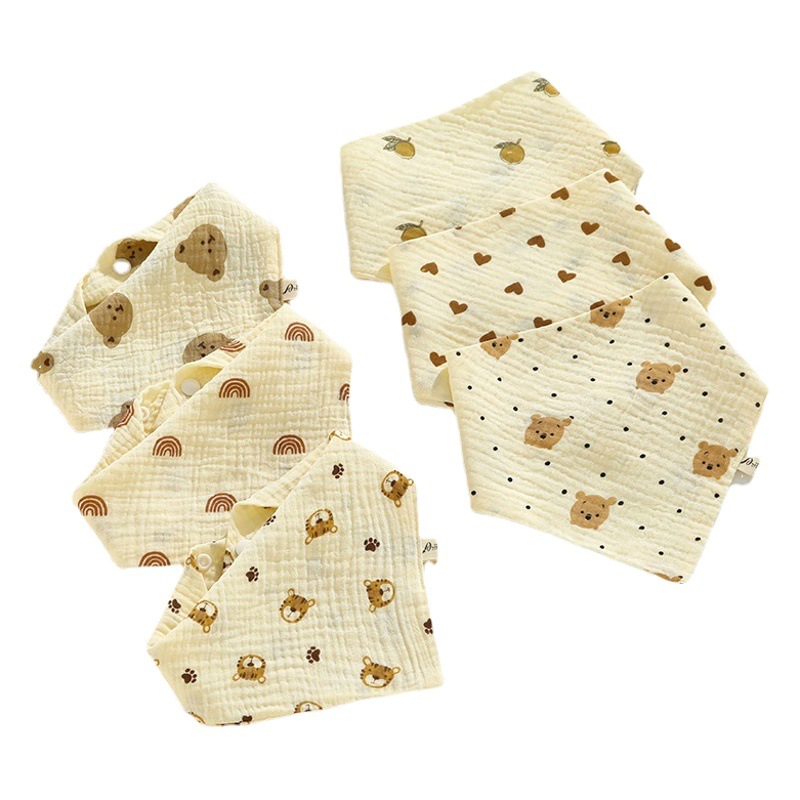 Baby Bibs, Class a Saliva Towels, Pure Cotton Gauze, Waterproof, Thin Style, Children's Baby Products, Bibs to Prevent Spitting Up, Wholesale