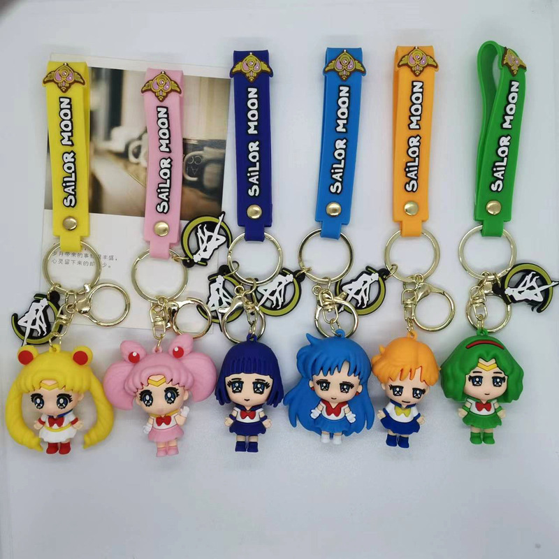 Cross-border cartoon beautiful girl doll key chain pendant girl bag car key chain accessories gift wholesale