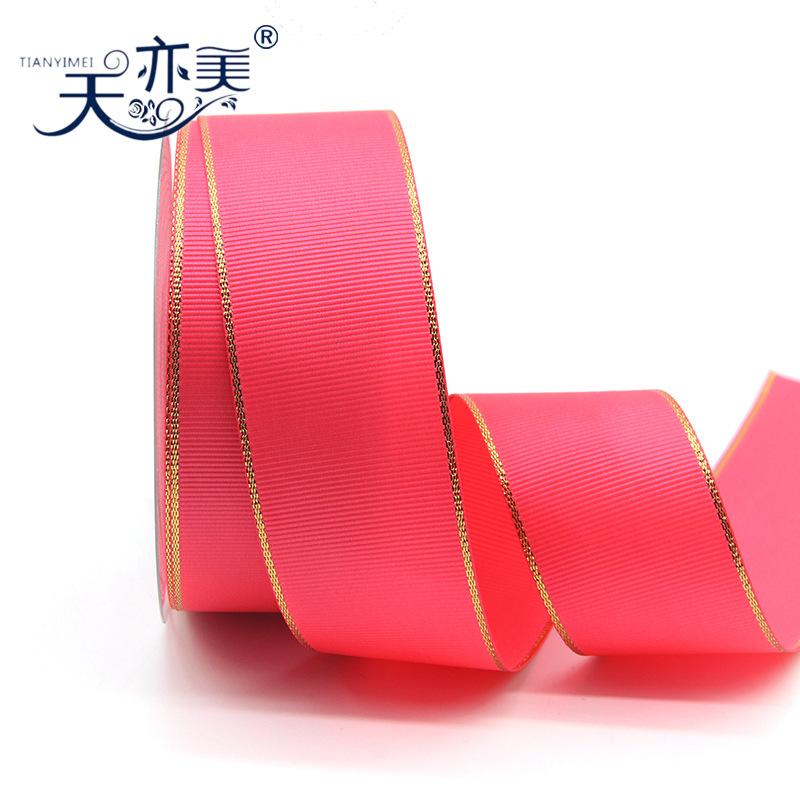 Varias especificaciones de embalaje cinta decorativa doble borde de oro costilla cinturón doble borde hilo de plata cinturón hecho a mano accesorios de joyería