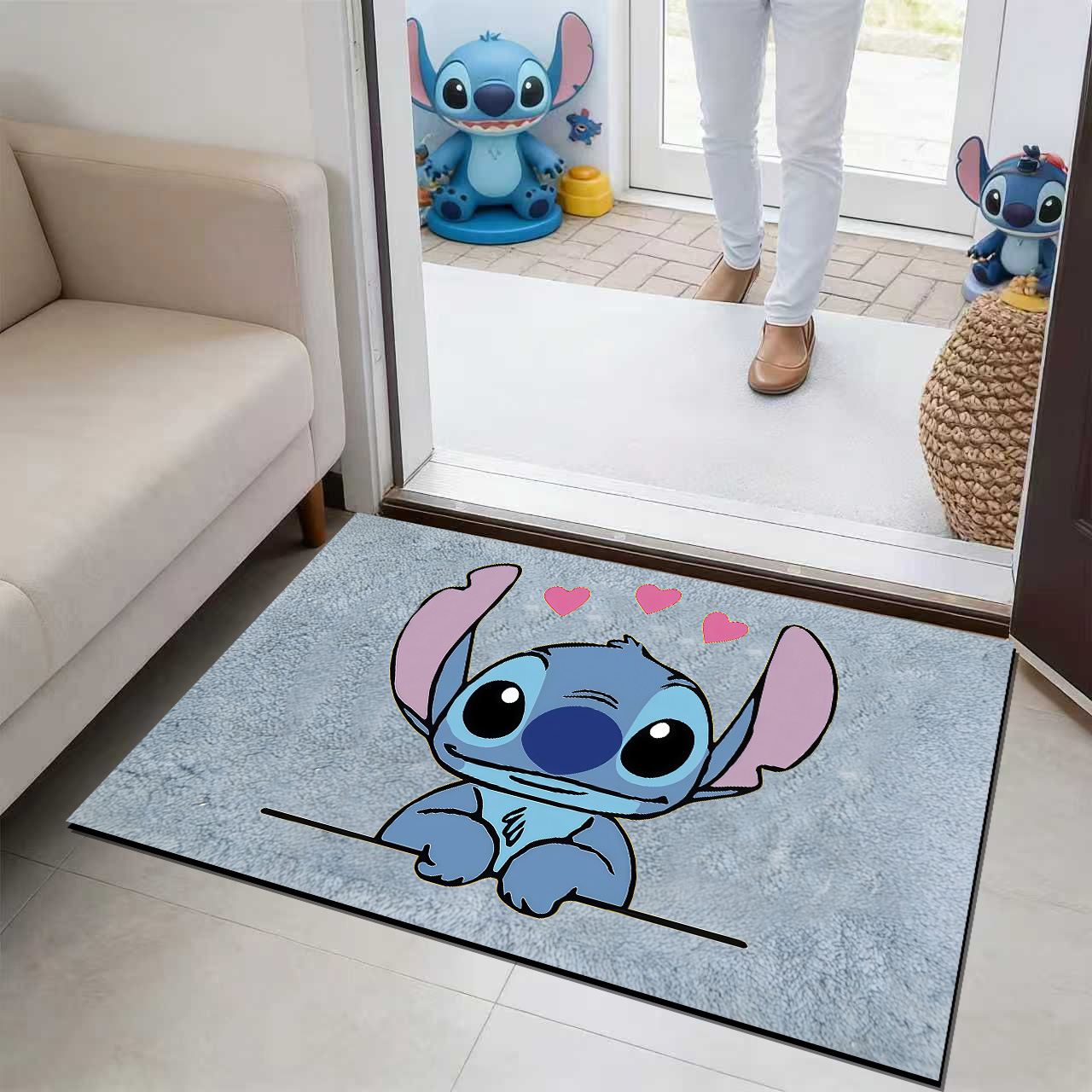 Transfronterizo temu venta caliente Stitzel alfombra de terraza de cristal en el portal resistente a la suciedad alfombra de la puerta fácil de cuidar alfombra de los pies