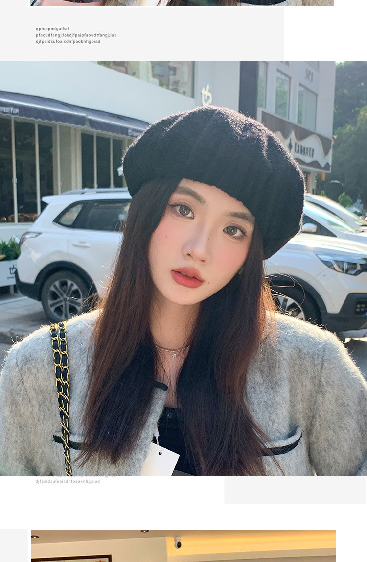 Women's Basic Solid Color Eaveless Beret Hat display picture 2