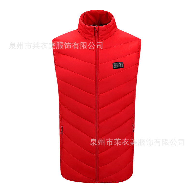 跨境专供全系列冬季立领温控发热马甲男保暖背心智能加热服|undefined