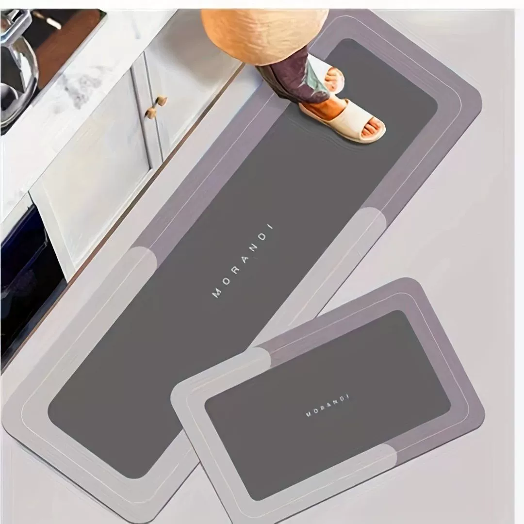 Простой напольный коврик в стиле диатомовой грязи входной коврик для ванной комнаты кухонный коврик из двух частей маркировка оптом