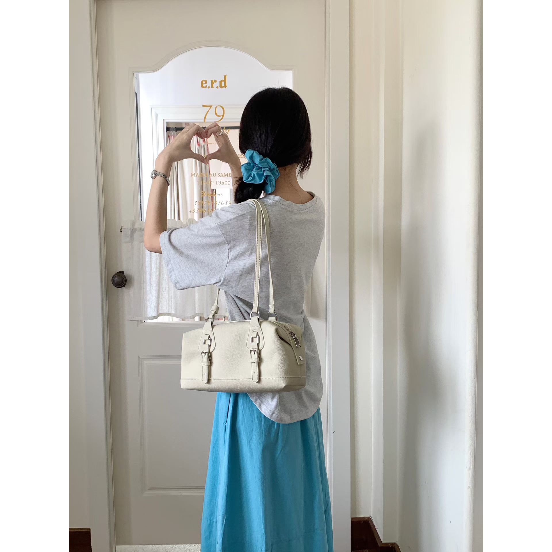 Duoguo Women's Bag - Premium Candy Color Handheld Baguette Bag 2026 Spring/Summer New Arrival Versatile Commuter Shoulder Bag - Thumbnail 3