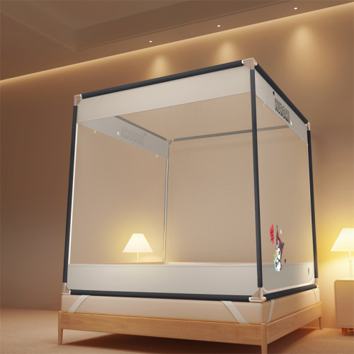 Class A cartoon anti-fall bed mosquito net threaded carbon steel heightened square top multifunctional anti-fall square top mosquito net