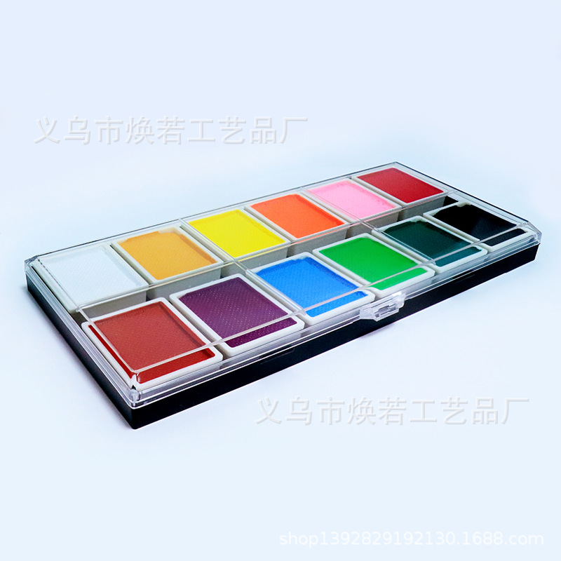 Physiological painted rainbow pigment palette for face