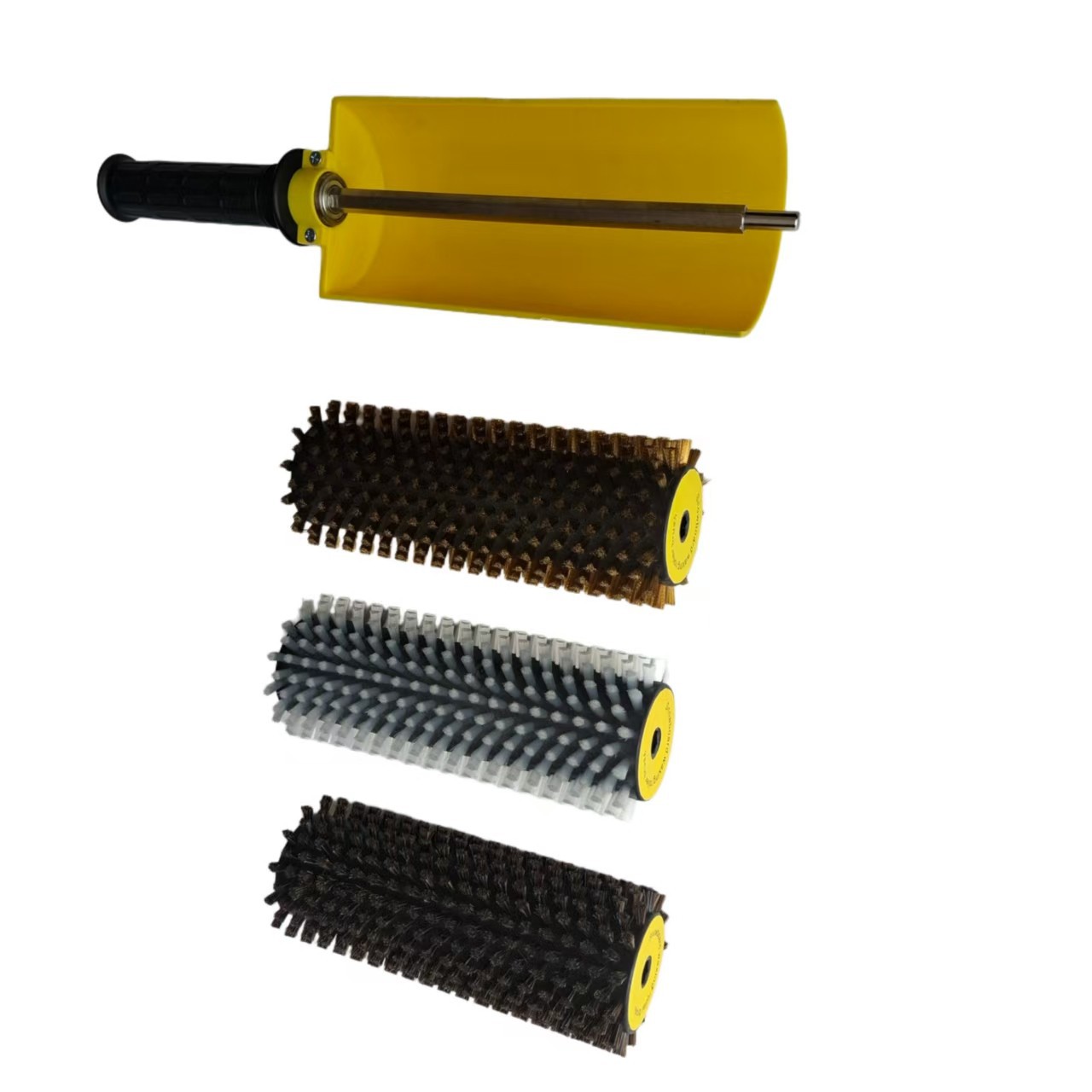 Ski waxing roller brush set, nylon brush, horsehair brush, copper wire brush, electric roller brush set, suitable for both single and double skis.