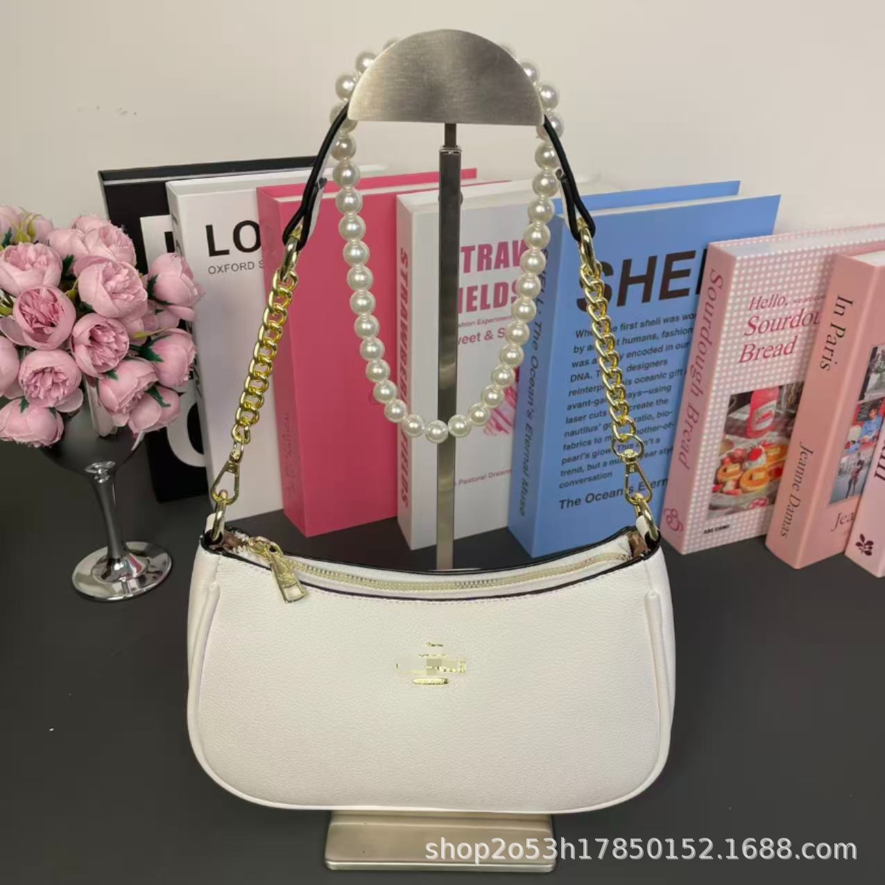 Kome nuevo Teri24 bolso axilar impresión clásica bolso de mahjong de viaje versátil bolso de media luna de mujer bolsos